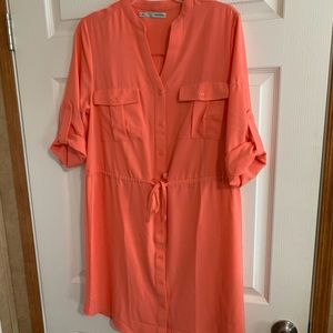 Chevron coral tunic dress/top